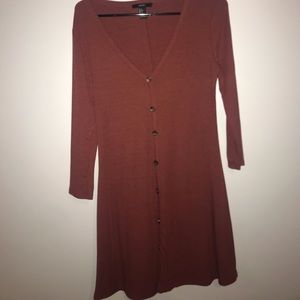 Forever 21 Red Button Dress